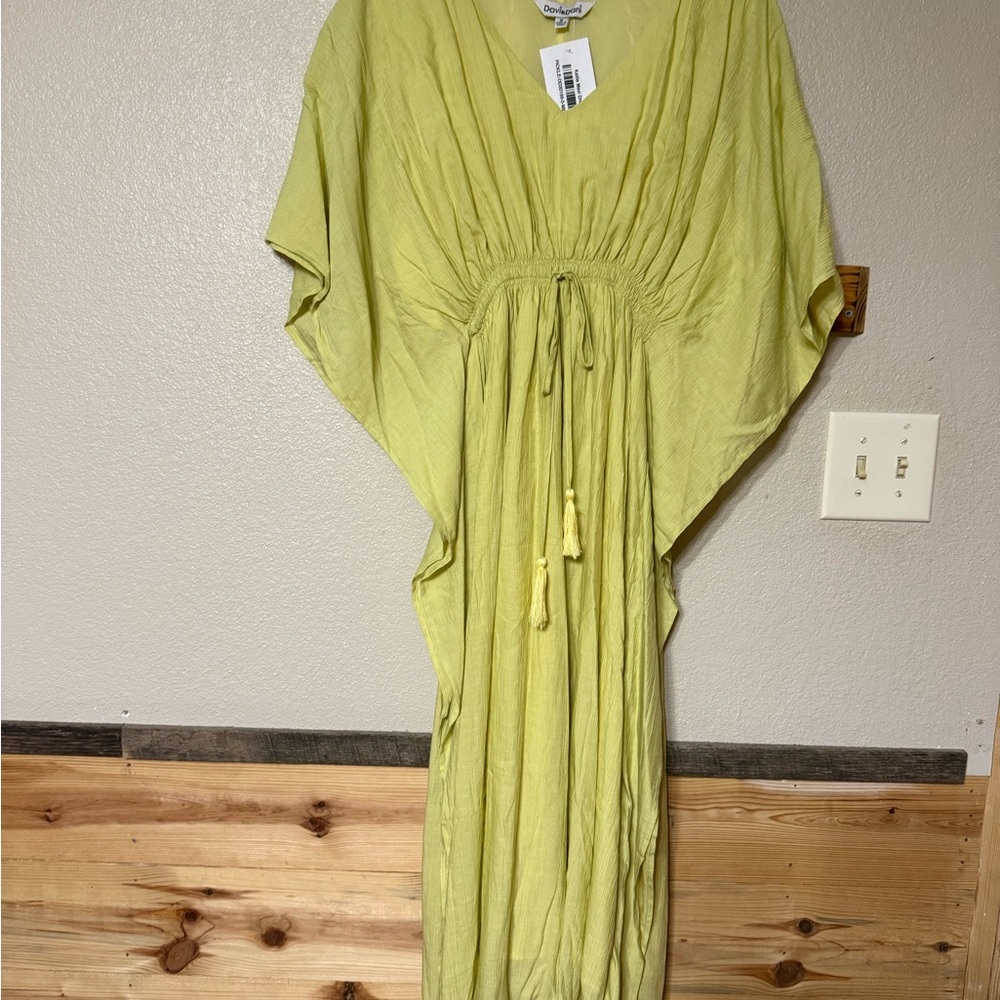 DAVI & DANI Lime Green Maxi Dress